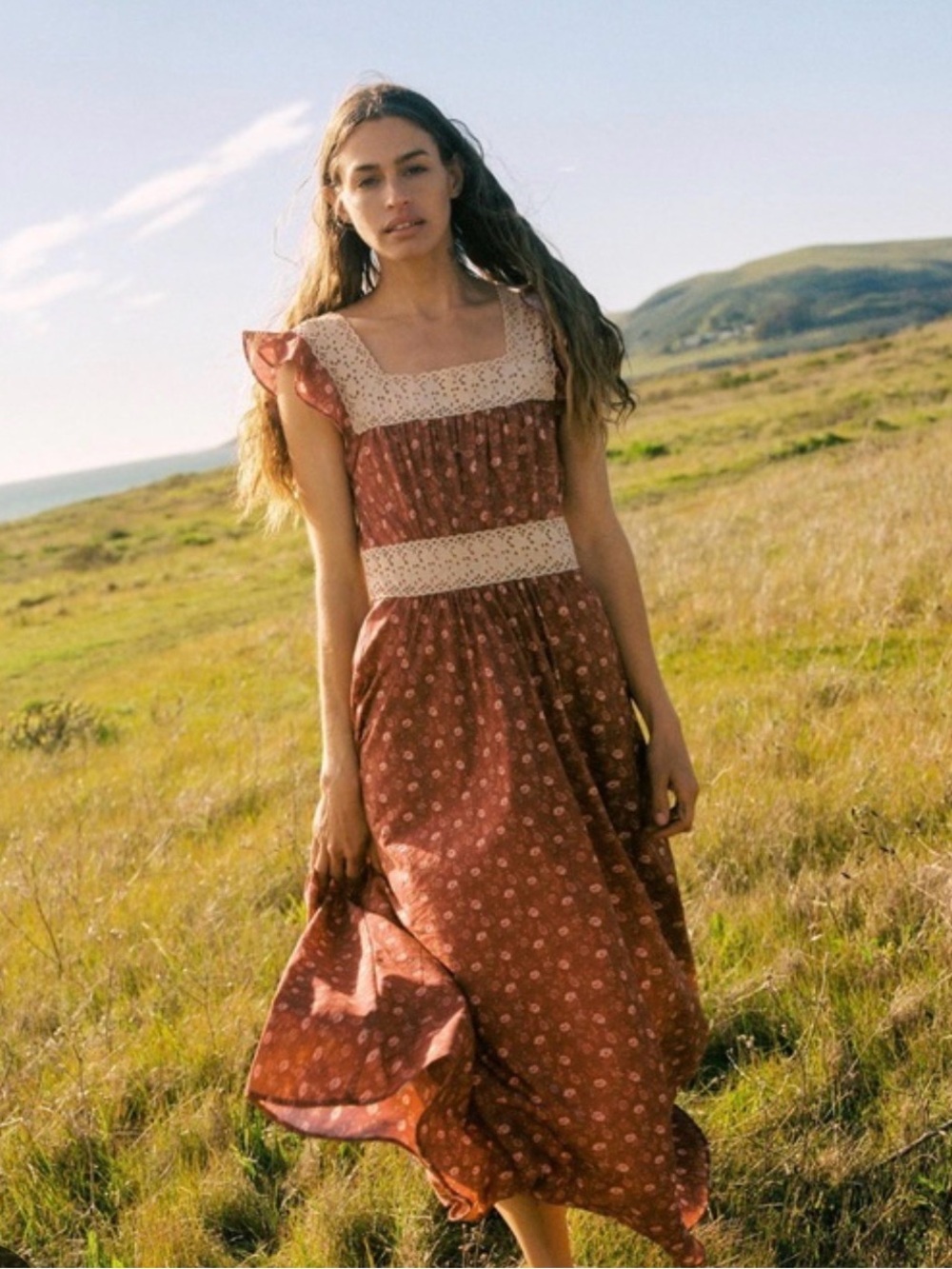 Christy Dawn Polly Dress • red oat straw